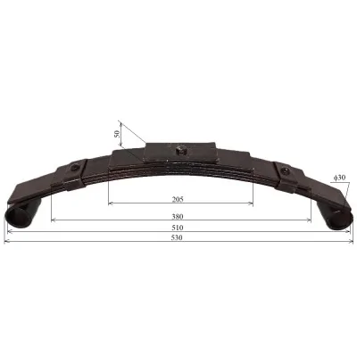 Arc lamelar suspensie spate pentru triciclu electric Guliver